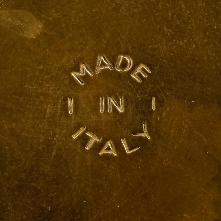 KAFFESERVIS, 3 delar, mässing, Italien, 1900-talets mitt.