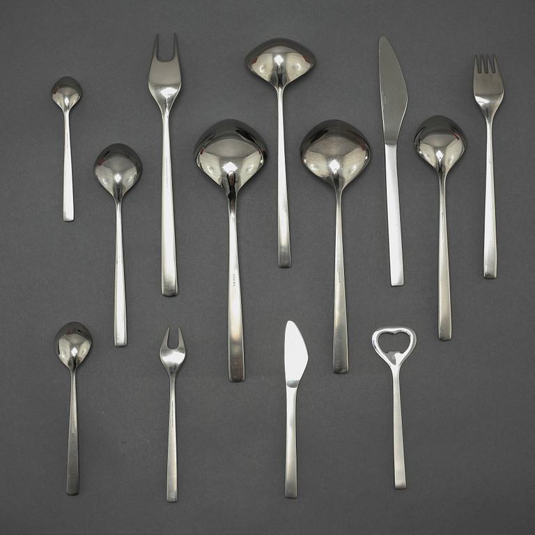 45 items of cutlery, designed by Tias Eckhoff for Gense/Dansk Knivfabrik in Lundtofte, 20th century.