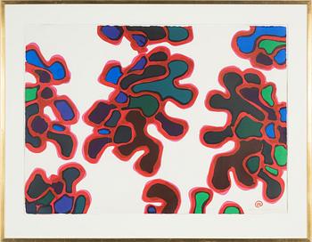 Lennart Rodhe, lithograph in colours, 1983, signed 18/125.