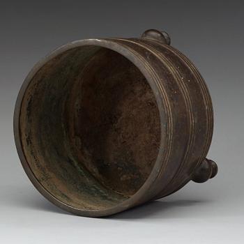 RÖKELSEKAR, brons. Ming dynastin (1368-1644), med Xuande sex karaktärers märke.