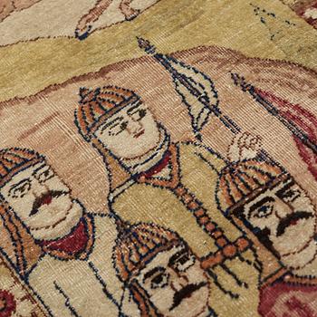 An Antique Kerman Laver, 216 x 137 cm.