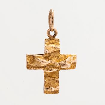 Björn Weckström, pendant, cross "Lapp Cross", 14K gold for Lapponia.