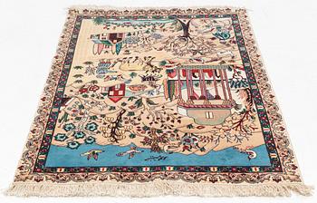 A rug, Tabriz, signed, ca 140 x 100 cm.