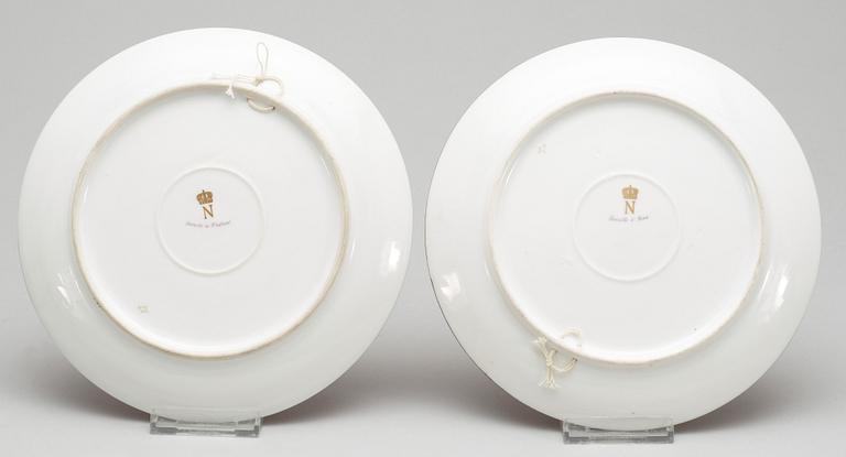 A pair of dessert plates, ca 1900.