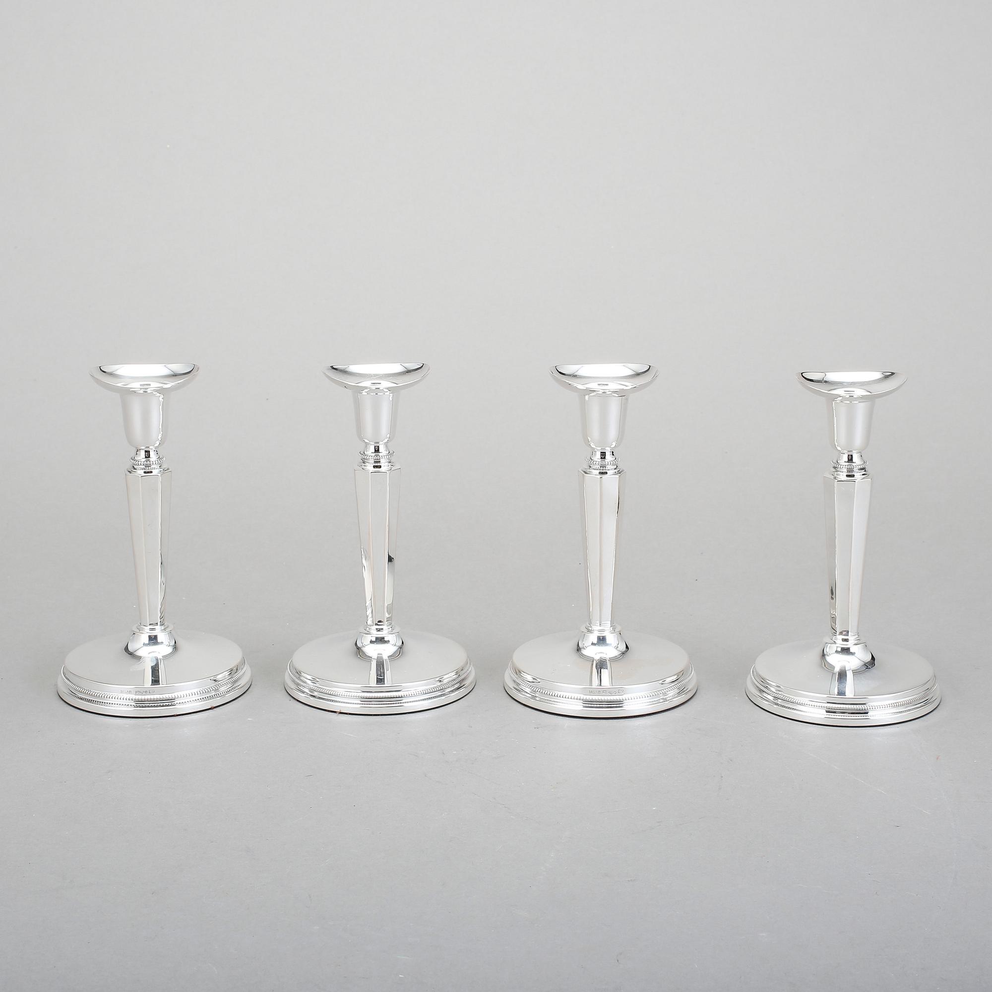 LJUSSTAKAR, 4 st, silver, MGAB, Uppsala, 1955-1962.