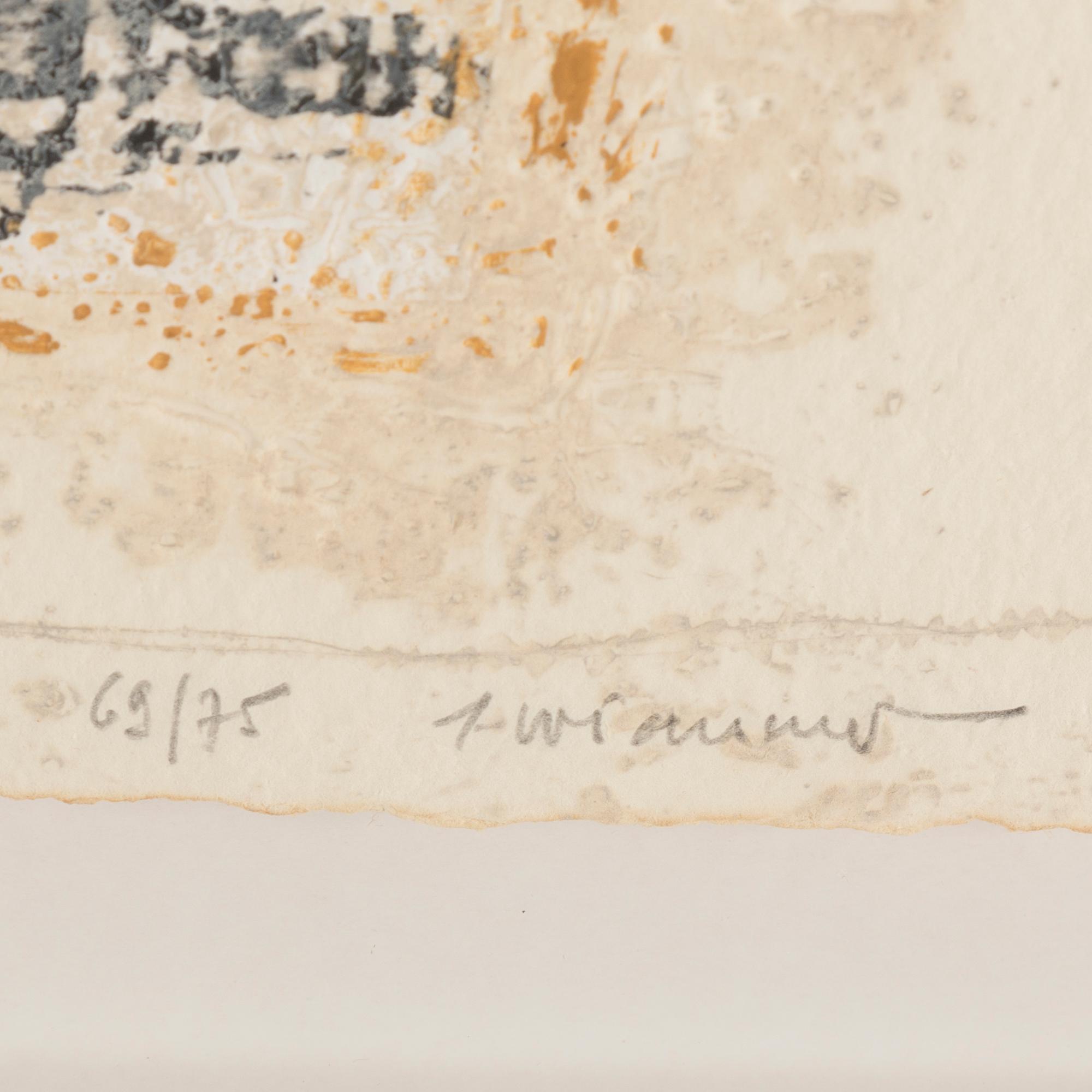 JAMES COIGNARD, carborundum etching, signed and numbered 69/75.