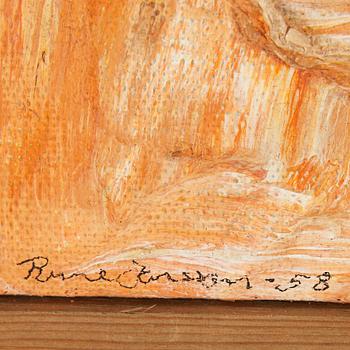 Rune Jansson, oil on canvas, signed and dated -58.