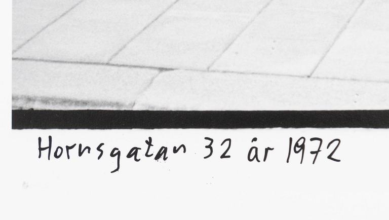 Carl Johan De Geer, "Hornsgatan 32 år 1972".
