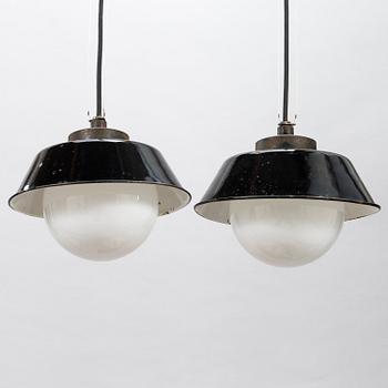 PAAVO TYNELL, Two 1930's '2521-53' industrial light for Taito Finland.