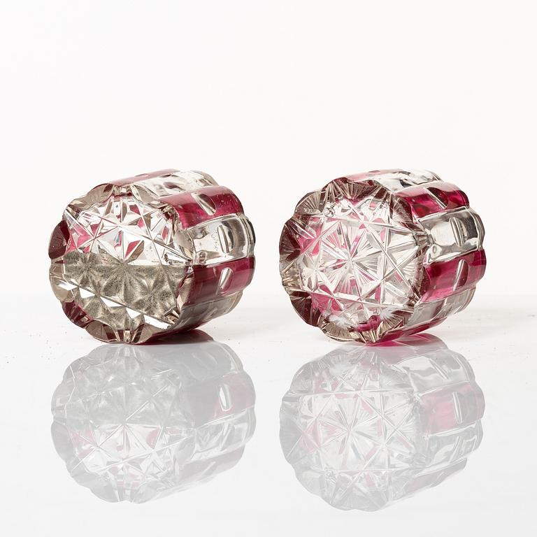 A French late Empire ormolu and cut-glass writing stand, ca 1830.