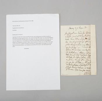 LETTER / MANUSCRIPTS, 7 st, members of the family von Fersen.