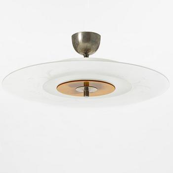 Erik Tidstrand & Edward Hald, ceiling lamp, model "HD729", Nordiska Kompaniet and Orrefors, 1930s.