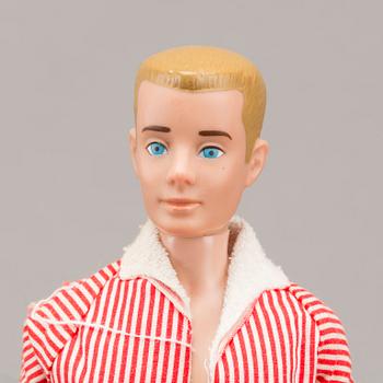 BARBIE, KEN samt SKIPPER, med tillbehör, 1960-tal.