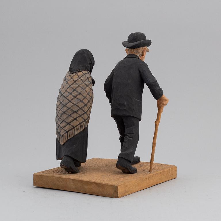 HERMAN ROSELL, sculpture, wood, signed and dated 1953.
