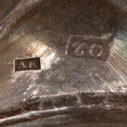 SOCKERSKÅL på FOT, silver, 1796, troligen Anders Risén, Göteborg. Vikt 600 gram.
