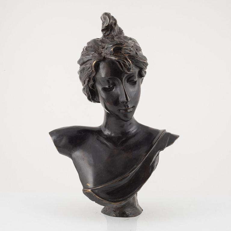 Emmanuel Villanis, efter, skulptur, brons, signerad.