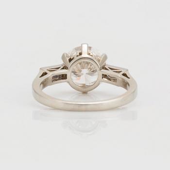 A RING set with an old-cut diamond.