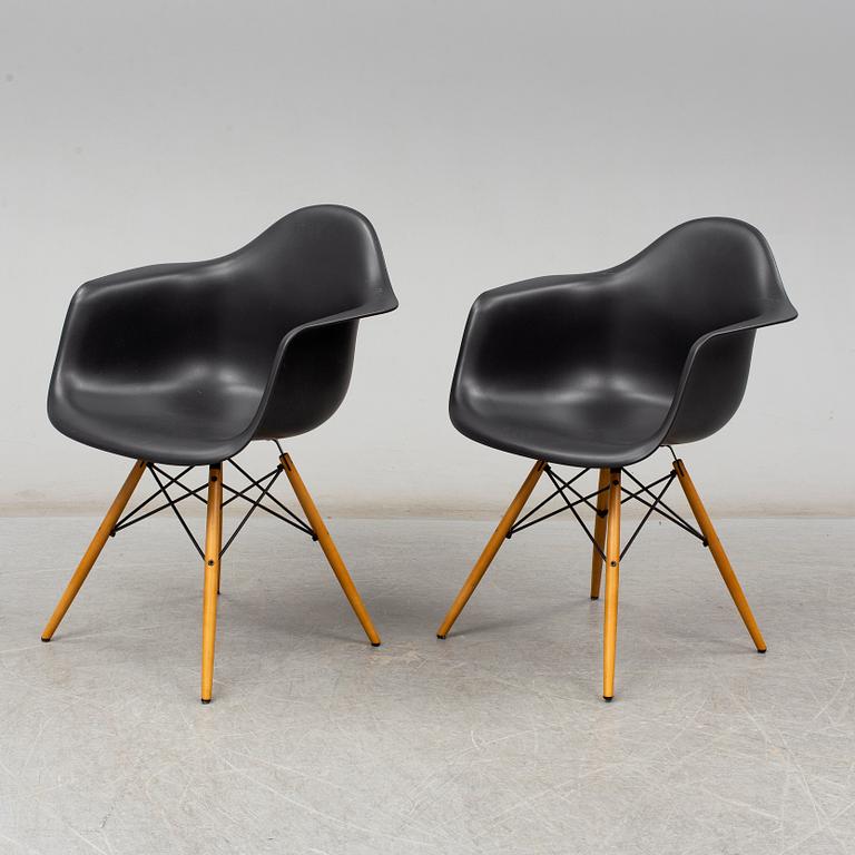 CHARLES & RAY EAMES, a pair of 'DAW' armchairs, Vitra, 2017.