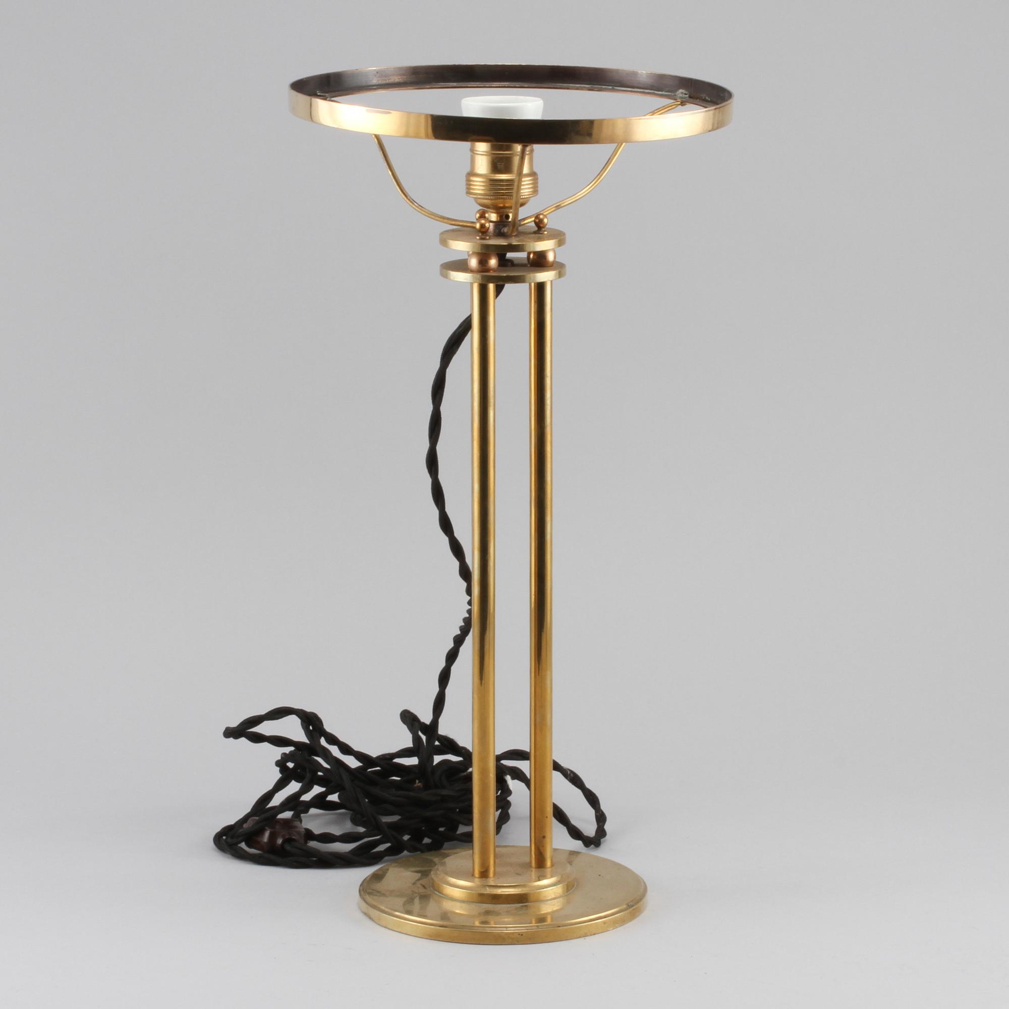 BORDSLAMPA, mässing, 1900-tal.