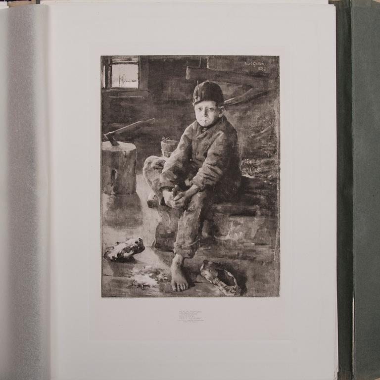 AKSELI GALLEN-KALLELA, Kansio, heliogravyyrejä, 35 kpl., Werner Söderström Osakeyhtiö 1912.