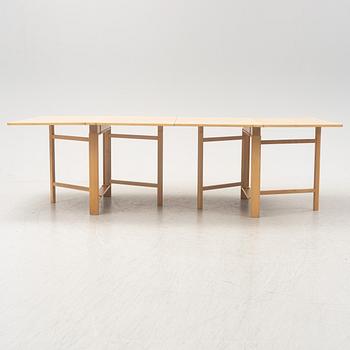 Bruno Mathsson, a 'Maria Flap' burr birch dining table, Dux.