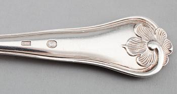 SERVERINGSBESTICK, 7 delar, silver, Cohr, Danmark. Total vikt med stål ca 240 gram.