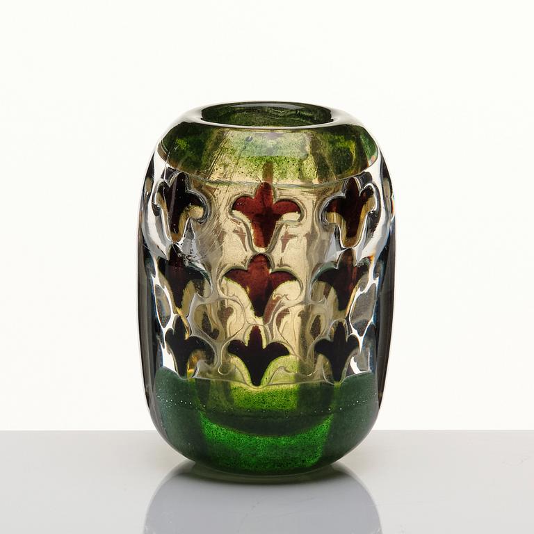 Edvin Öhrström, an 'ariel' glass vase, Orrefors, Sweden probably 1937.