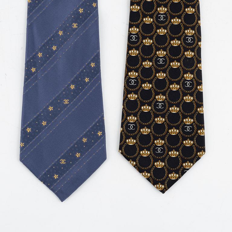 Chanel, two silk ties.