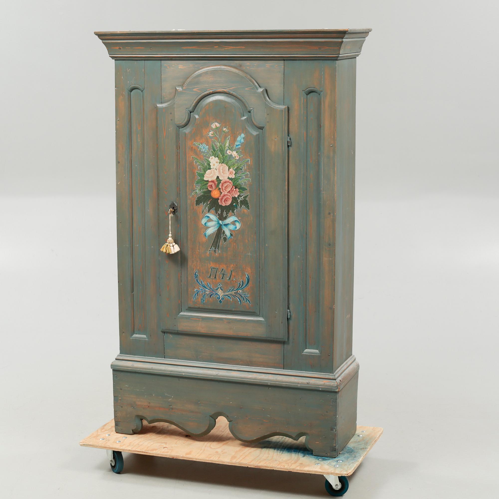 A cabinet from Jämtland, probably, dated 1741.