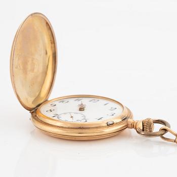 Pocket watch, 14K gold, 55 mm.