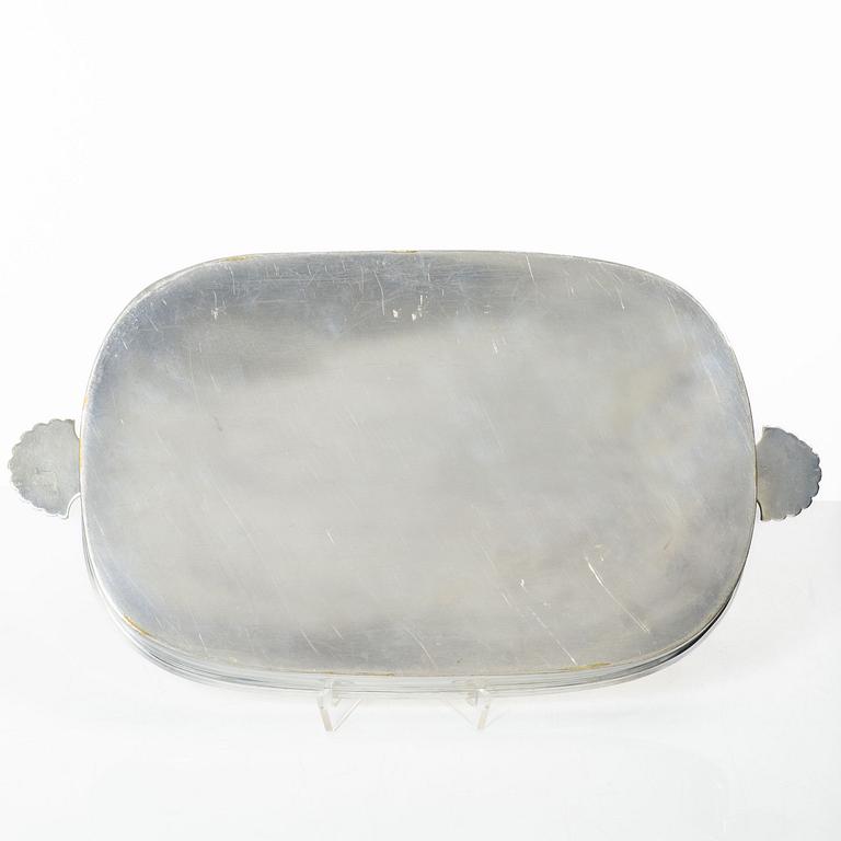 C.G. Råström, a silver plated gratin dish and a soufflé dish, mid-20th Century.