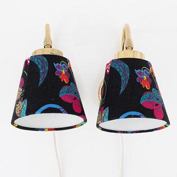 Vägglampor, ett par, modell 6074, Reijmyre Armaturfabrik, 1960/70-tal.