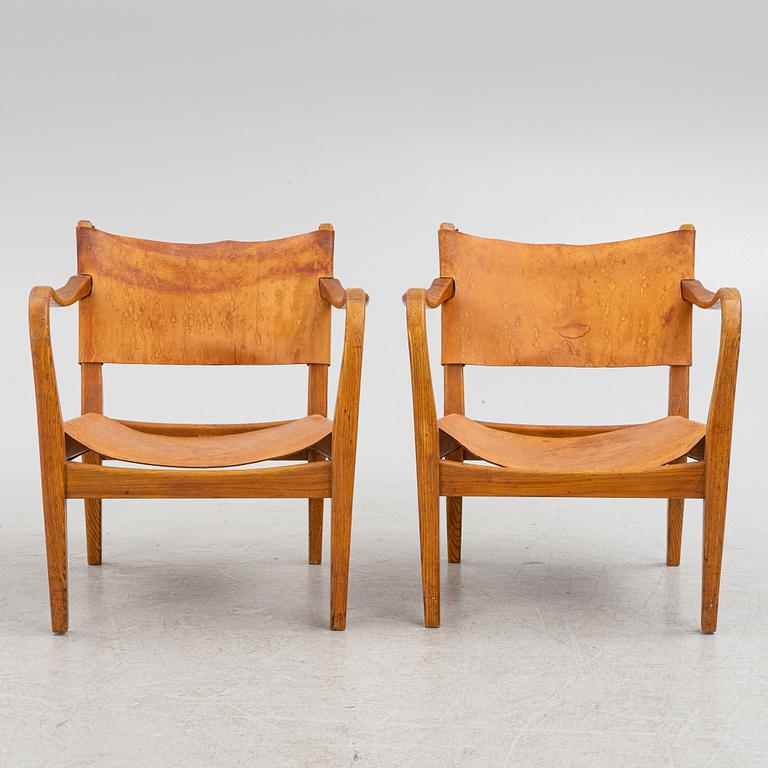 Bertil Fridhagen, attributed to, a pair of armchairs, Bodafors, mid-20th century.