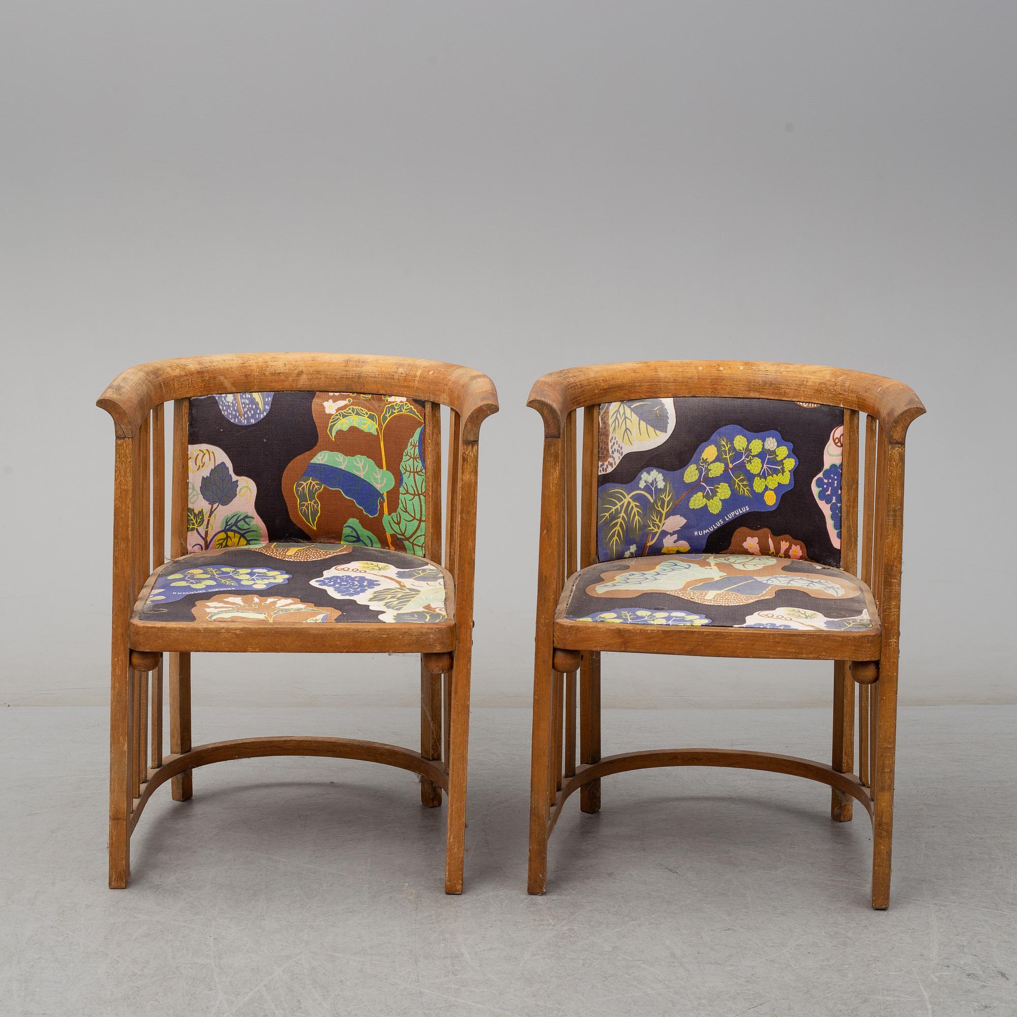 JOSEF HOFFMANN, soffgrupp, 9 delar, Jacob & Josef Kohn, Wien, Österrike tidigt 1900-tal.
