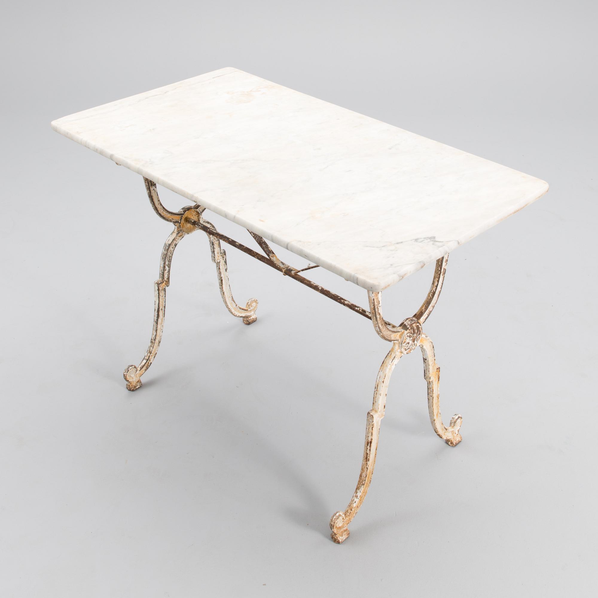 An early 20th century garden table.