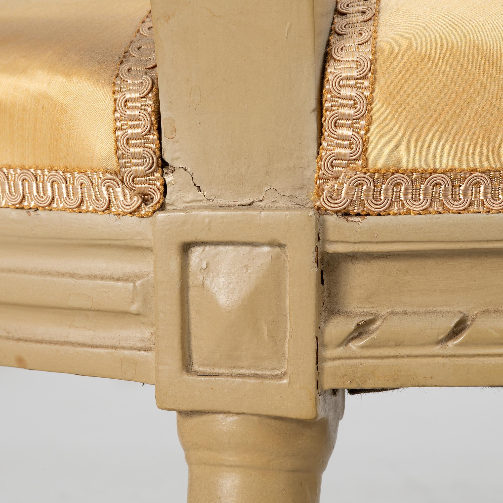 A pair of Gustavian chairs, late 18th century.