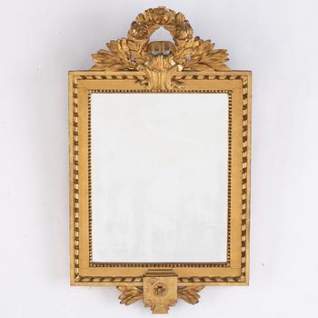 A Gustavian style gilded and bronzed scone, first half of 20th century.