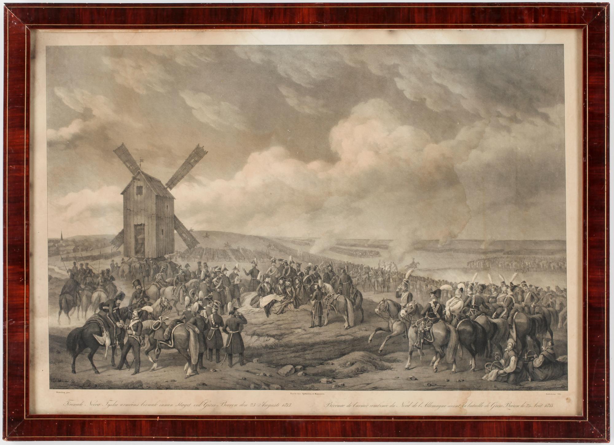LITOGRAFIER, 2 st, efter Carl Andreas Dahlström och Alexander Clemens Wetterling, omkring 1800-talets mitt.