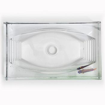 Kjell Engman, Wash basin, glass, "Lagoon", Kosta Boda.