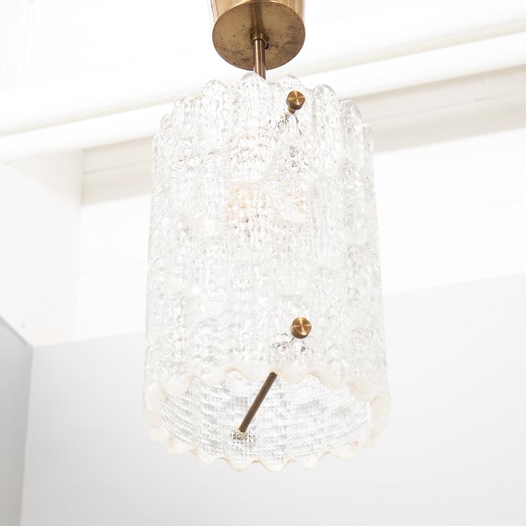 Carl Fagerlund, ceiling lamps a pair Orrefors later part of the 20th century.