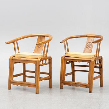 Armchairs, a pair, China, 20th century.