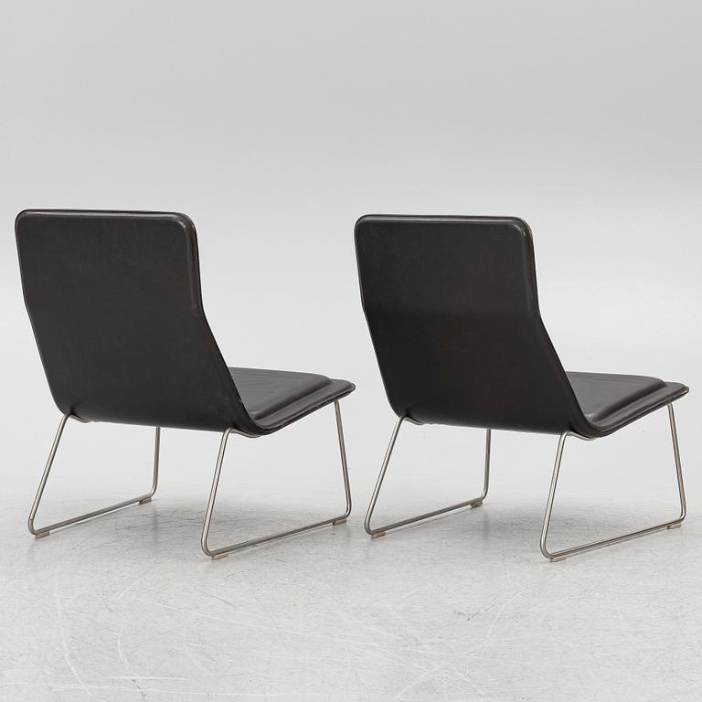 Jasper Morrison, armchairs, a pair, "Low and Pad", Cappelini, Italy,