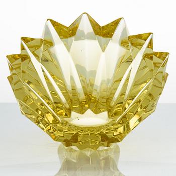 Aimo Okkolin,  A 'Water lily' crystal vase, signed Aimo Okkolin Riihimäen Lasi Oy.