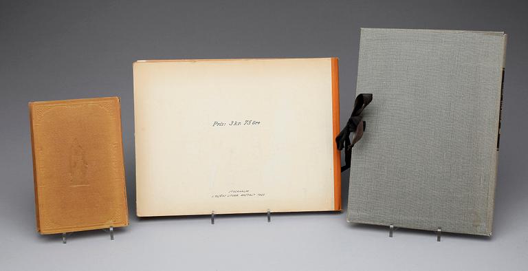 BÖCKER 2 st SAMT MAPP, Stockholmiana, 1800-1900-tal.