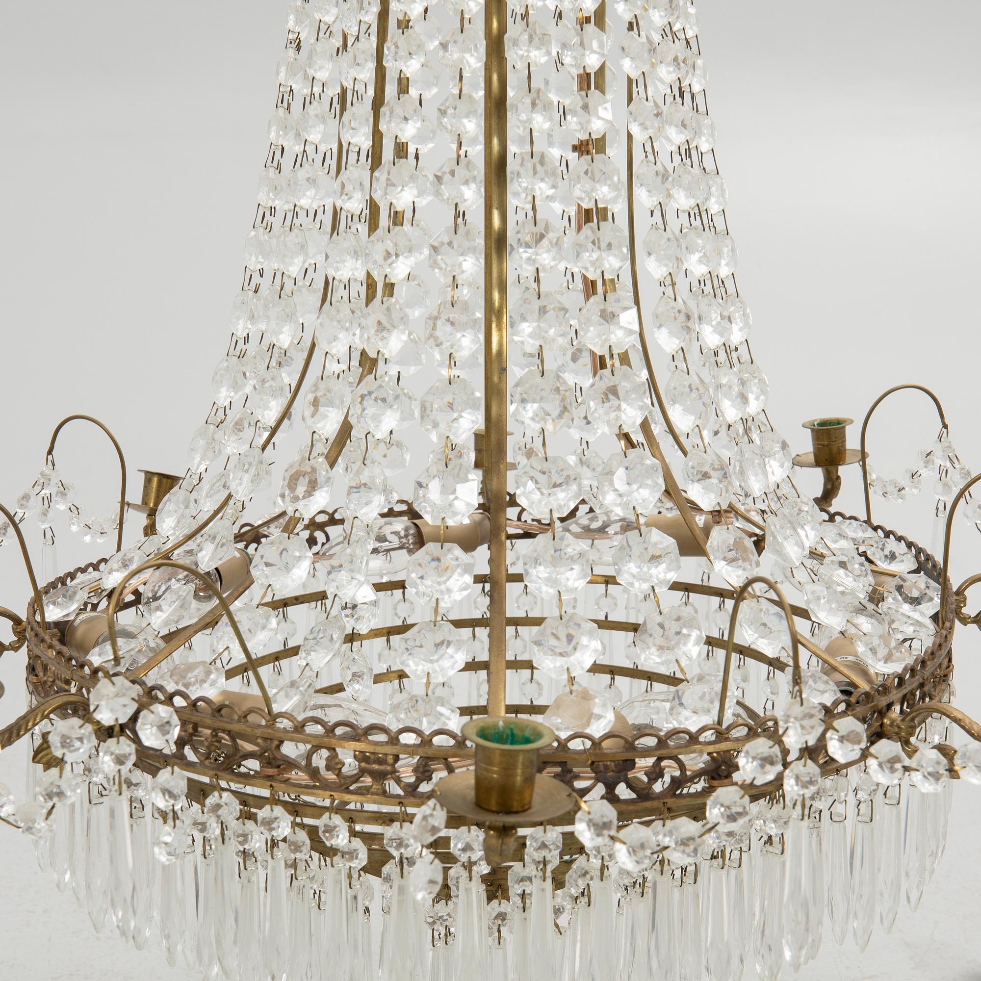 Chandelier, Gustavian style, 20th century.