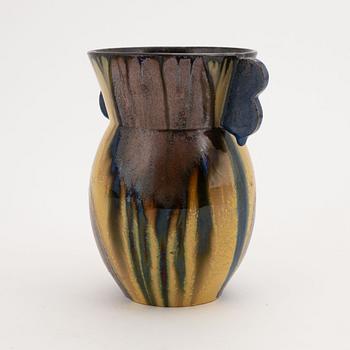 An 1930's earthenware vase, Goldscheider, Austria.