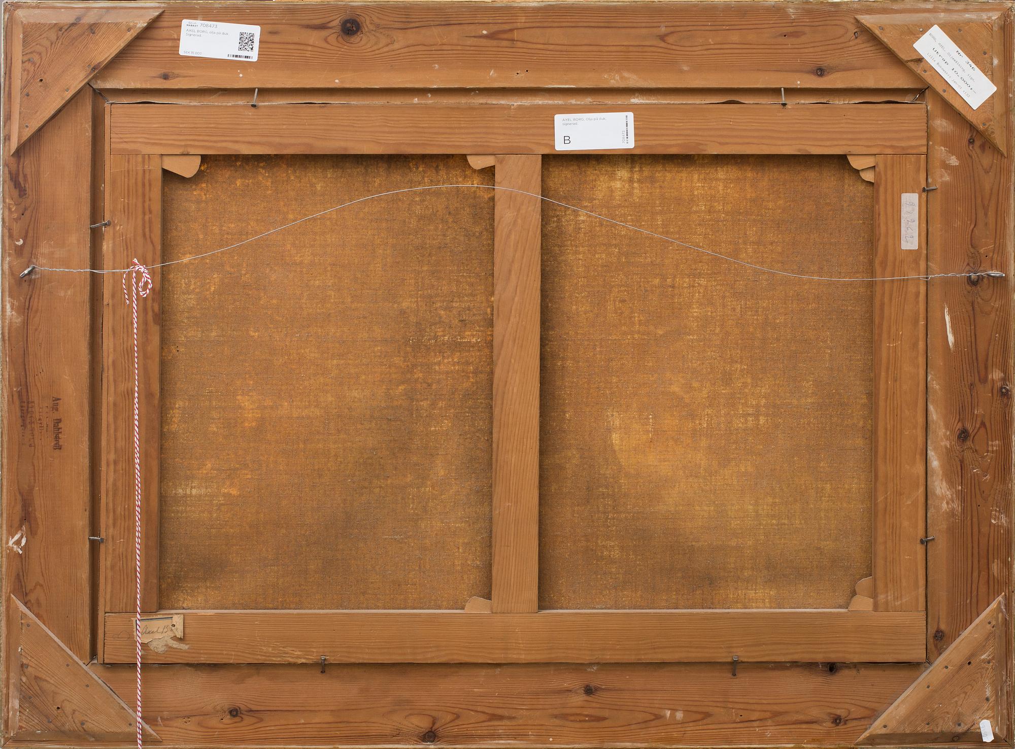 AXEL BORG, olja på duk. Signerad.