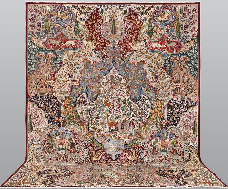 A carpet, Kashmar, c. 385 x 290 cm.