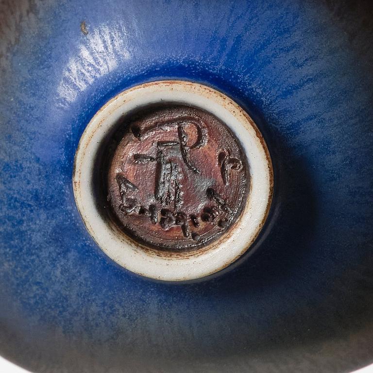 Berndt Friberg, two stoneware vases and a bowl, Gustavsberg studio, Sweden 1962-65.