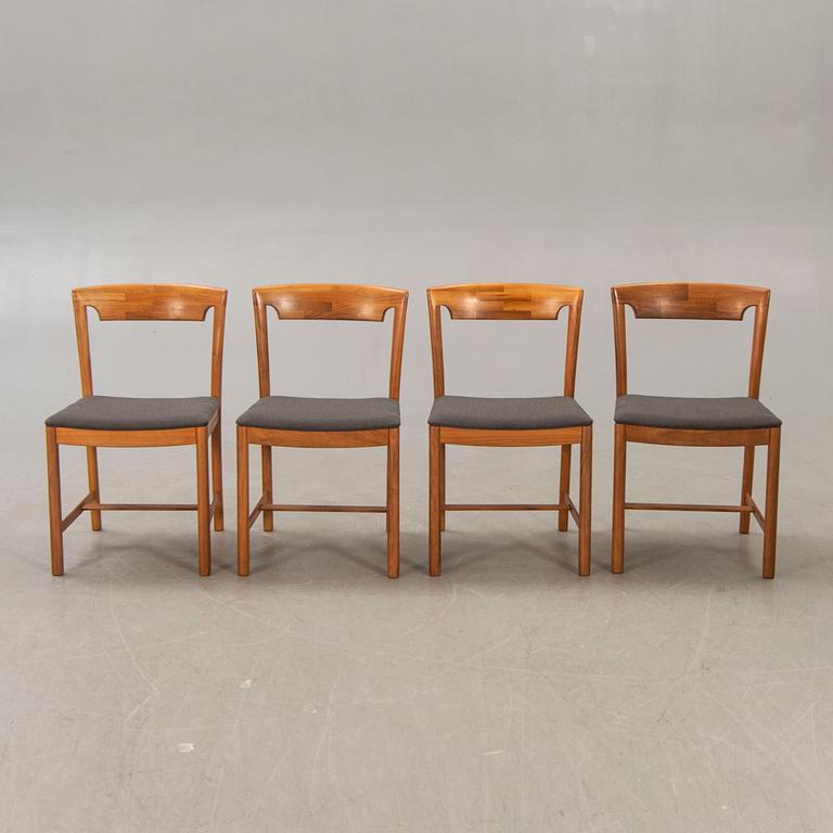 Chairs, 4 pcs, probably Denmark, 1960s.